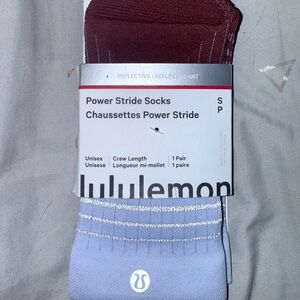 lululemon athletica Power Stride Socks - Maroon and Light Blue